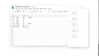 SheetDB Demo - Turn a Google Spreadsheet into a JSON API