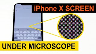 iPhone X Retina Display Magnified 1000x Under Microscope | OLED Display Zoomed | RGB Pixels