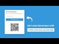 CREATE A QR CODE GENERATOR | Intermediate Javascript Project #html  #css  #javascript