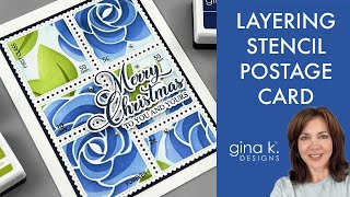 Layering Stencil Postage Card - Card Making Tips & Tricks