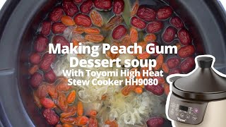 Making Peach Gum Dessert Soup With Toyomi High Heat Stew Cooker (HH9080) Review by @alyssagohjx