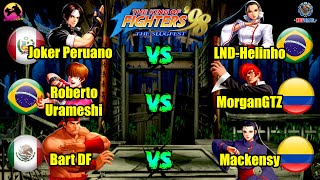 🔥KOF '98🔥Joker Peruano🇵🇪🆚LND-Helinho🇧🇷/Roberto Urameshi🇧🇷🆚MorganGTZ🇨🇴/Bart DF🇲🇽🆚Mackensy🇨🇴