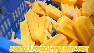 5 bucks a popsicle, pure fruit juice! - Street food