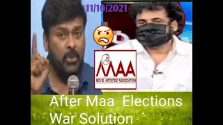 Solution revealed by Chiranjeevi for maa election war 2021