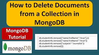 How to Delete Documents from a Collection in MongoDB | MongoDB Tutorial for Beginners