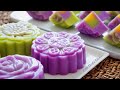 Pandan Yam Jelly Mooncake ❤ 班兰芋头燕菜月饼 | Natural Colour  天然颜色健康加分