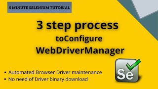 Configure WebDriverManager in Selenium