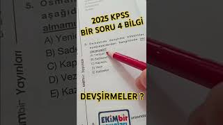 KPSS TARİH DENEME SORU ÇÖZÜMLERİ OSMANLI DA DEVŞİRME #kpss #önlisans #ortaöğretim