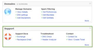 Getting started with the Rackspace Email & Apps Control Panel