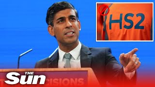 Prime Minister Rishi Sunak SCRAPS HS2 leg to Manchester and mounts fightback