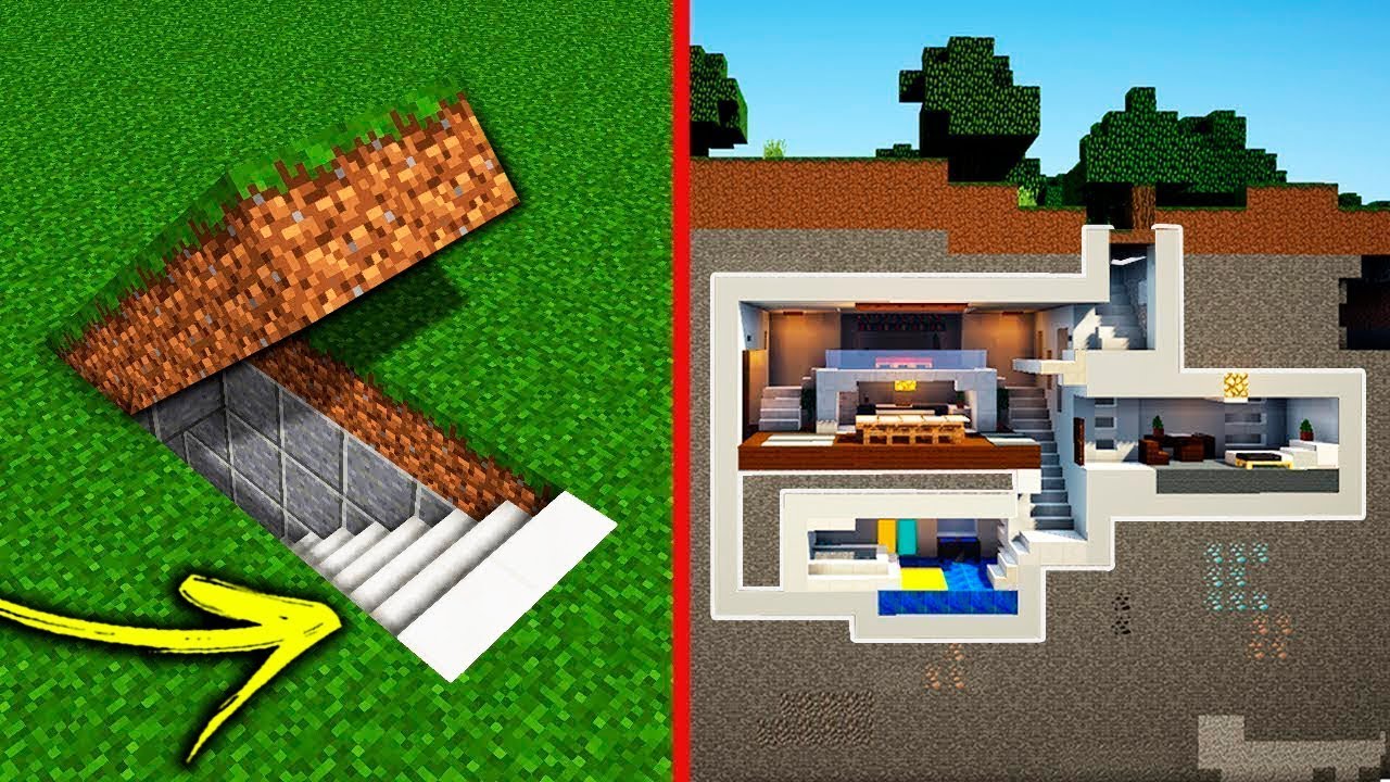 COMO FAZER A CASA 100% SECRETA No MINECRAFT - YouTube