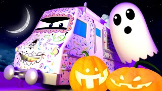 Halloweenský průvod duchů ve Městě vlaků!  - Vláček Troy a Město vlaků / Animáky pro děti