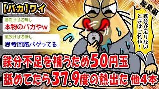 【バカ】鉄分不足を補うため50円玉舐めてたら37.9度の熱出た。他4本を加えた総集編【2ch面白いスレ】