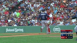 TB@BOS: Forsythe lines a game-tying two-run single