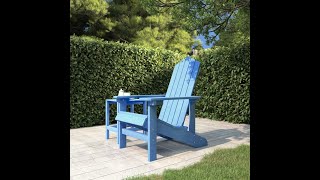 Tuinstoel Adirondack HDPE aquablauw