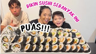 SUAMI BULE PINTER BIKIN SUSHI BIARPUN DIA GK SUKA MAKAN NYA 😆🍱