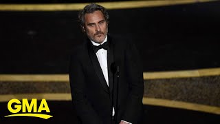 Joaquin Phoenix talks second chances and providing a 'voice to the voiceless' in Best Actor speech