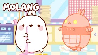 Cleaning with a ROBOT 🤖 MOLANG and Piu Piu | Funny Cartoons for Kids | Compilation