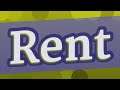 RENT pronunciation • How to pronounce RENT