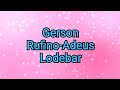 Gerson Rufino-Adeus Lodebar com letra