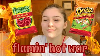 flamin' hot cheetos vs. flamin' hot funyuns