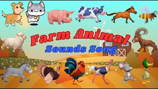 Farm Animal Sounds Song | Animal Sounds Song | Cat | Dog | Duck | Sheep