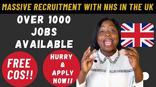 Massive Recruitment in the UK with Visa Sponsorship || NHS IS HIRING || MOVE WITH YOUR FAMILY