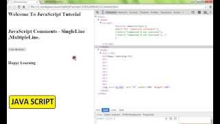 COMMENTS SINGLELINE MULTIPLE LINE JAVASCRIPT DEMO