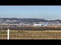 伊丹空港　ana b737 三兄弟　大空へ　2022.12.3 千里川土手