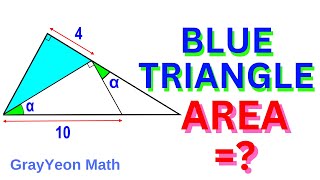 Find the are of the blue triangle #geometryskills #mathpuzzles #thinkoutsidethebox