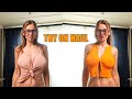 Try on Haul non Transparent Tops with Tina