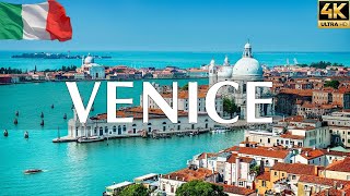 VOLANDO SOBRE VENICE, ITALY 4K | Increíble paisaje natural hermoso con música relajante | VÍDEO 4K