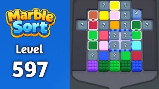 Marble sort Level 597 walkthrough solution
