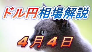 【TAKA FX】ドル円為替相場の前日の動きをチャートから解説。日経平均、NYダウ、金チャートも。4月4日