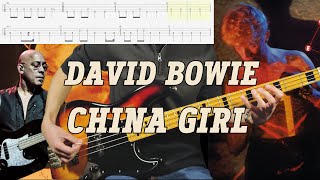 David Bowie  - China Girl Bass Cover (With Tabs & Backing Track)