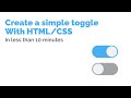 HTML/CSS Custom Checkbox Toggle Tutorial