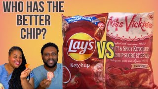 Ketchup Chips Taste Test| Lays vs Miss Vickie's| Grocery