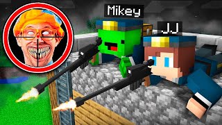 JJ and Mikey Became FBI and Hunt Creepy BLIPPI Titan in Minecraft Maizen