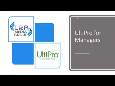 Ultipro Tutorial Manager Youtube