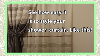 How to | Add fabric to your shower curtain | Home Staging  | AVERY HOME DECOR HOMEGOODS