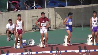 20170902 高校陸上新人戦広島地区大会 男子110mHタイム決勝1組