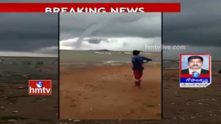 Amazing Tornado At Lower Manair Dam In Karimnagar | Exclusive Visuals | HMTV