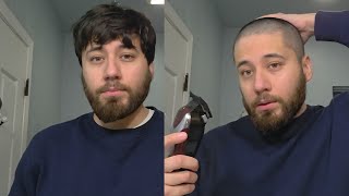 I Cut All My Hair Off!! What A Number #1 Hair Clipper Guard Looks Like | Real Buzz Cut