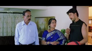 Father Kicks Out Sudeep From Home | Chandu Kannada Movie Comedy Scene