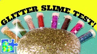 SLIME TESTING! DIY GLITTER SLIME! 8 GLITTER SLIMES TESTED and REVIEWED!