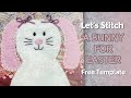 How To Stitch A Bunny For Easter - Free Template #stitching #embroidery