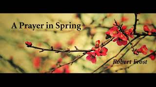 A Prayer in Spring by Robert Frost/ line by line analysis/detailed notes in English/Summary