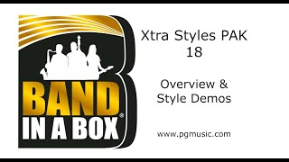 Band-in-a-Box® - Xtra Styles PAK 18 Demos