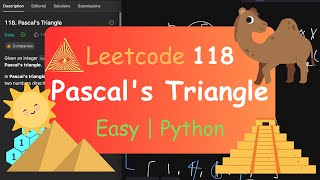 Leetcode 118 Pascal's Triangle | Easy | Python