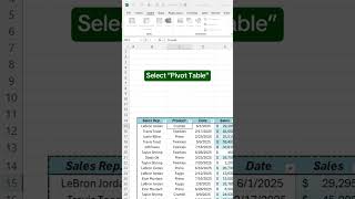 Pivot Table in Excel 🔥 #pivot #excel #knowledge #shorts #viral #tranding #video #youtubeshorts